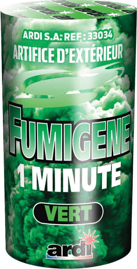 POTS FUMIGÈNE 1MN VERT