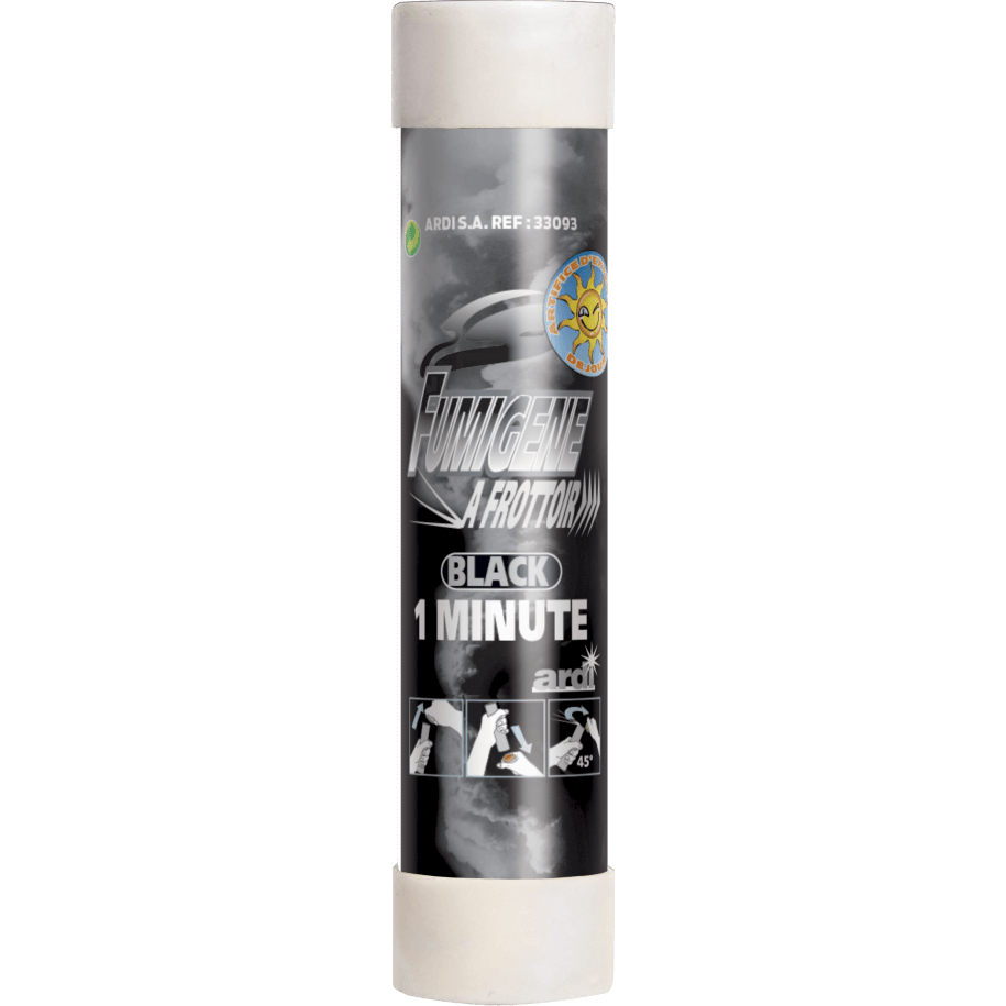 33093 - TUBE FUMIGÈNE À FROTTOIR 1MN NOIR