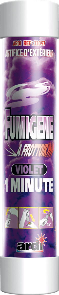 TUBE FUMIGÈNE À FROTTOIR 1MN VIOLET