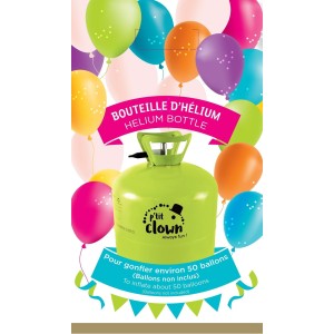 42850 - Bouteille d'hélium jetable - capacité 50 ballons, 0,4 m3