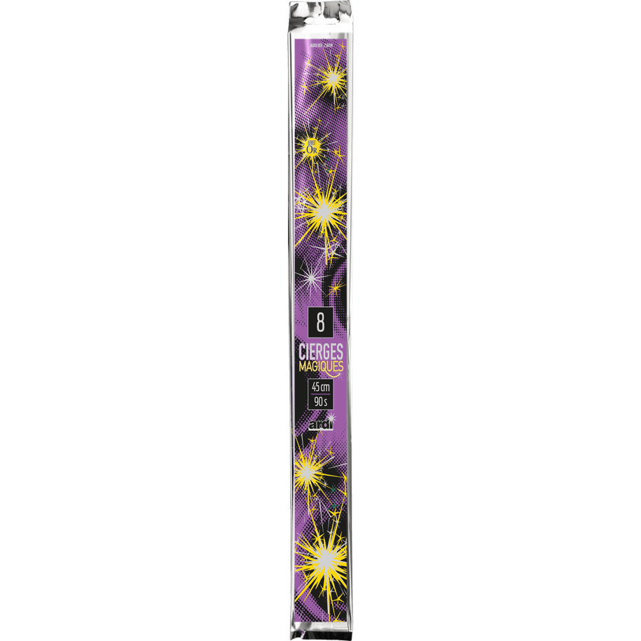 25009 - 8 CIERGES MAGIQUES 45CM