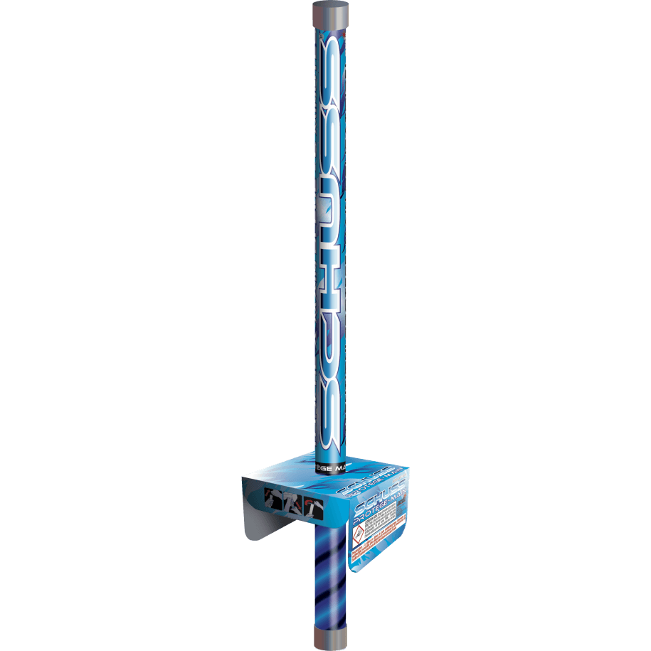 30012 - TORCHE À MAIN SCHUSS BLEUE 6MN AVEC FROTTOIR