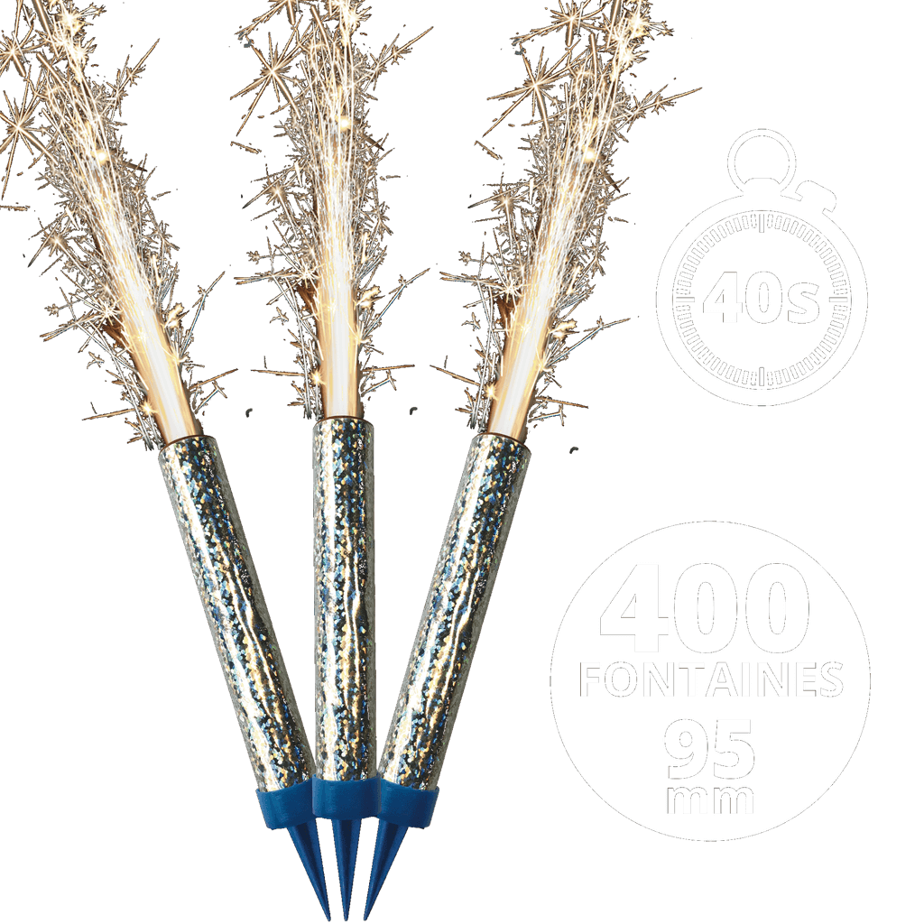 400 FONTAINES DE FÊTE 95MM EN VRAC