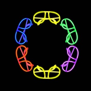 14801 - Lunettes fluorescentes – Paire de lunettes fluo pour soirée