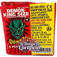 81105 - 6 PETARDS DEMON KING SIZE
