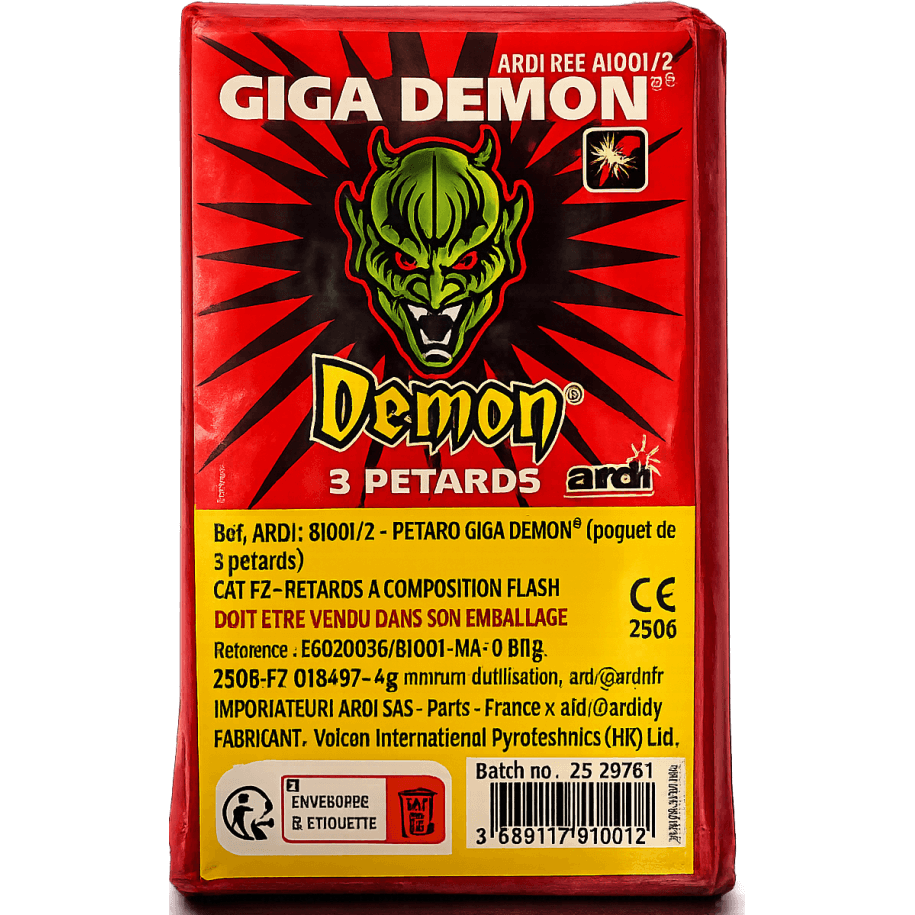 810012 - 3 PÉTARDS GIGA DÉMON BISON 5