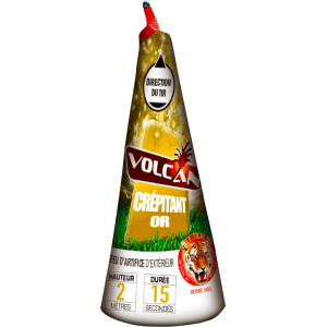 P152323 - Volcan Crépitant Or – Éruption Lumineuse 2 m (Boîte de 6) F2