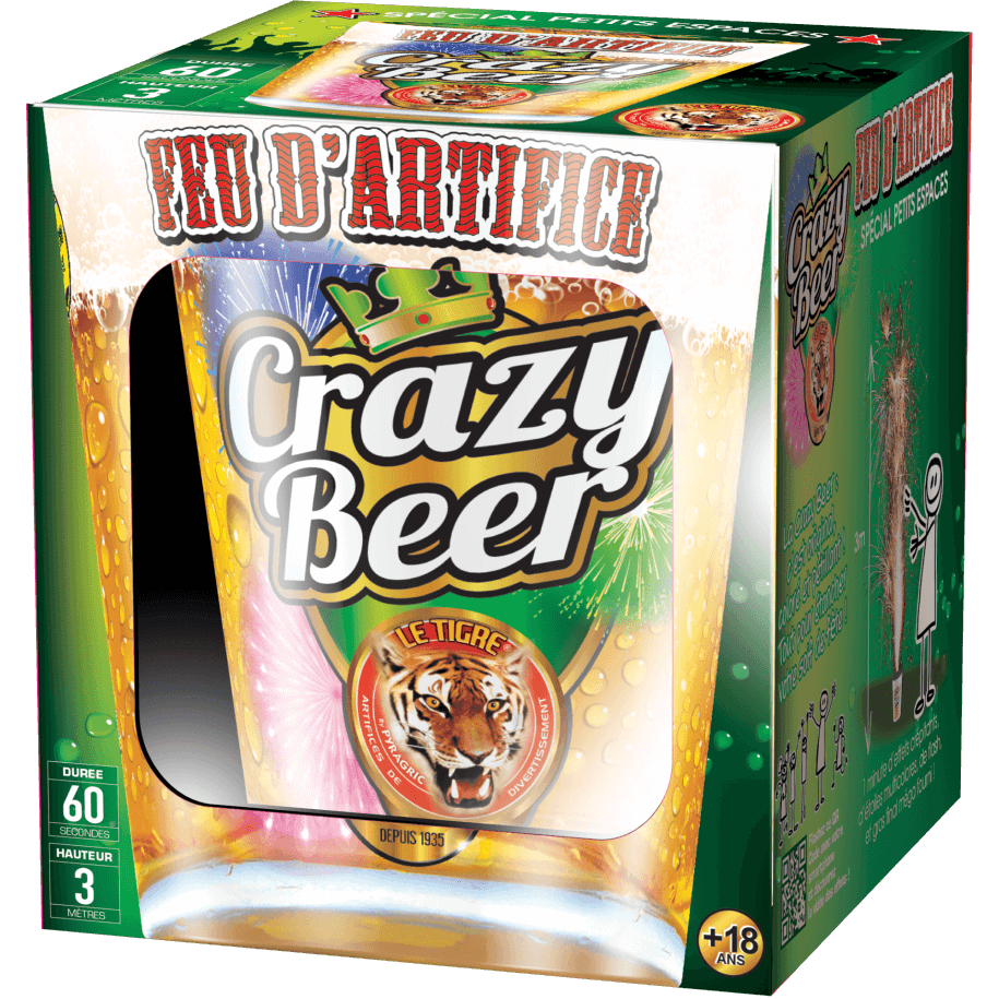 P151779 - CRAZY BEER – Artifice Original en Forme de Pinte Multicolore F2