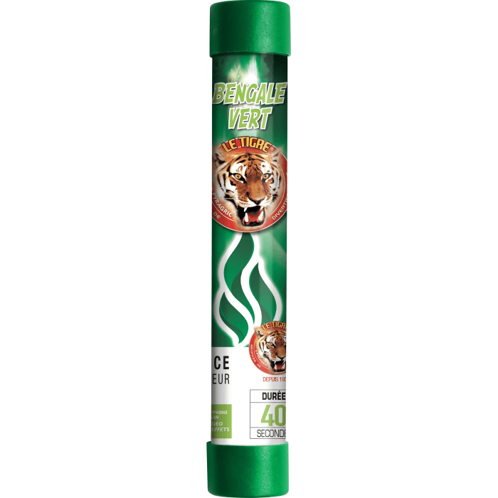 Bengale Vert – Flamme Lumineuse 40 Secondes Le Tigre F1