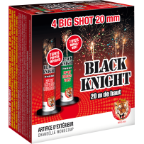 P151527 - Black Knight – 4 Chandelles Monocoups 20 mm Comètes et Pivoines F2