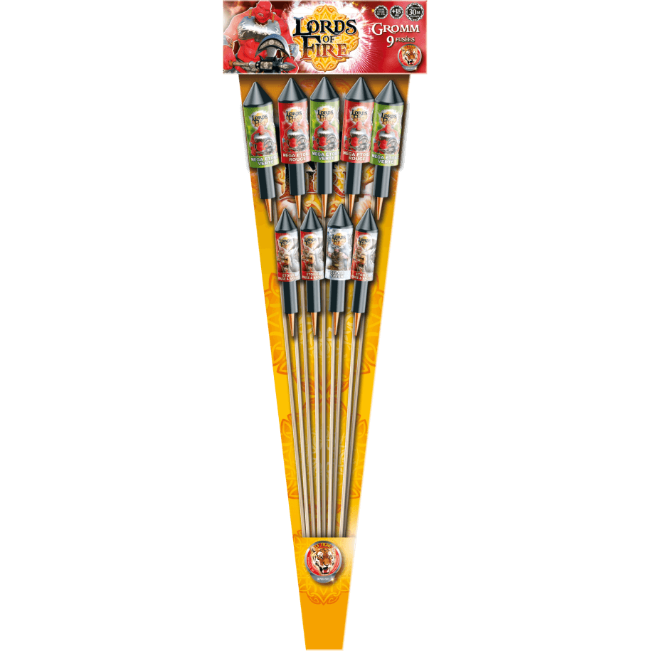 P154304 - Gromm – Pack de 9 Fusées Gros Calibres 35 à 45 mm F2