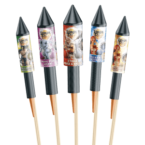 P154304 - Gadia – Assortiment de 11 Fusées Crépitantes et Argentées F2