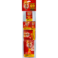 P159923 - Sachet 69 Pétards Le Tigre Pyragric – Assortiment Best Of (Bison, E-4, Z) F3