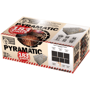 P154135 - Feu d’artifice automatique Pyramatic 183 tirs – 120 sec – Batterie spectacle F3