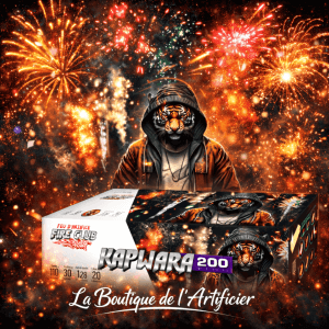 P167053 - Feu automatique Fire Club Kapwara 200 tirs – Batterie palmiers et kamuro final crépitant F2