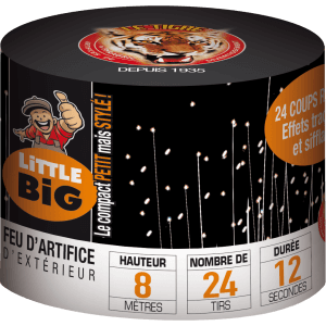 P151581 - Compact Little Big Hector – 24 coups en 12 sec – Petit feu d’artifice fun F2