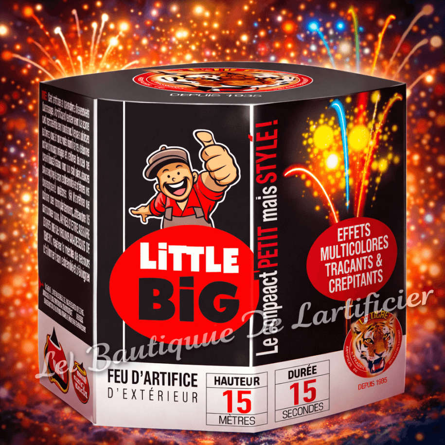 Compact LITTLE BIG JIMMY – Mini Feu d’Artifice Traçants et Crépitants - La Boutique De L'artificier