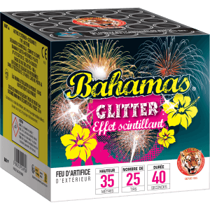 P151475 - Compact BAHAMAS GLITTER – 25 Coups Scintillants Bleu Rouge Or