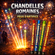 Chandelles romaines – Tirs successifs aériens | La Boutique de l’Artificier
